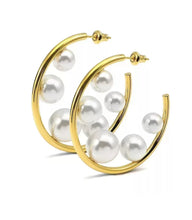 Load image into Gallery viewer, Needle Pearl Earring